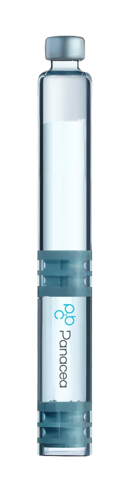 The GoQuick Dual Cartridge dual-chamber cartridge — solvent and lyophilized dose in one sealed unit — Panacea Bio Chem